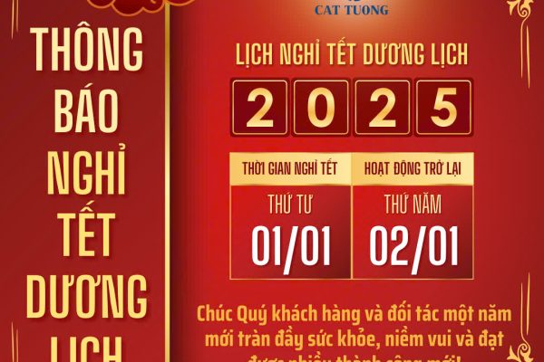 Thông báo lịch nghỉ tết dương năm 2025